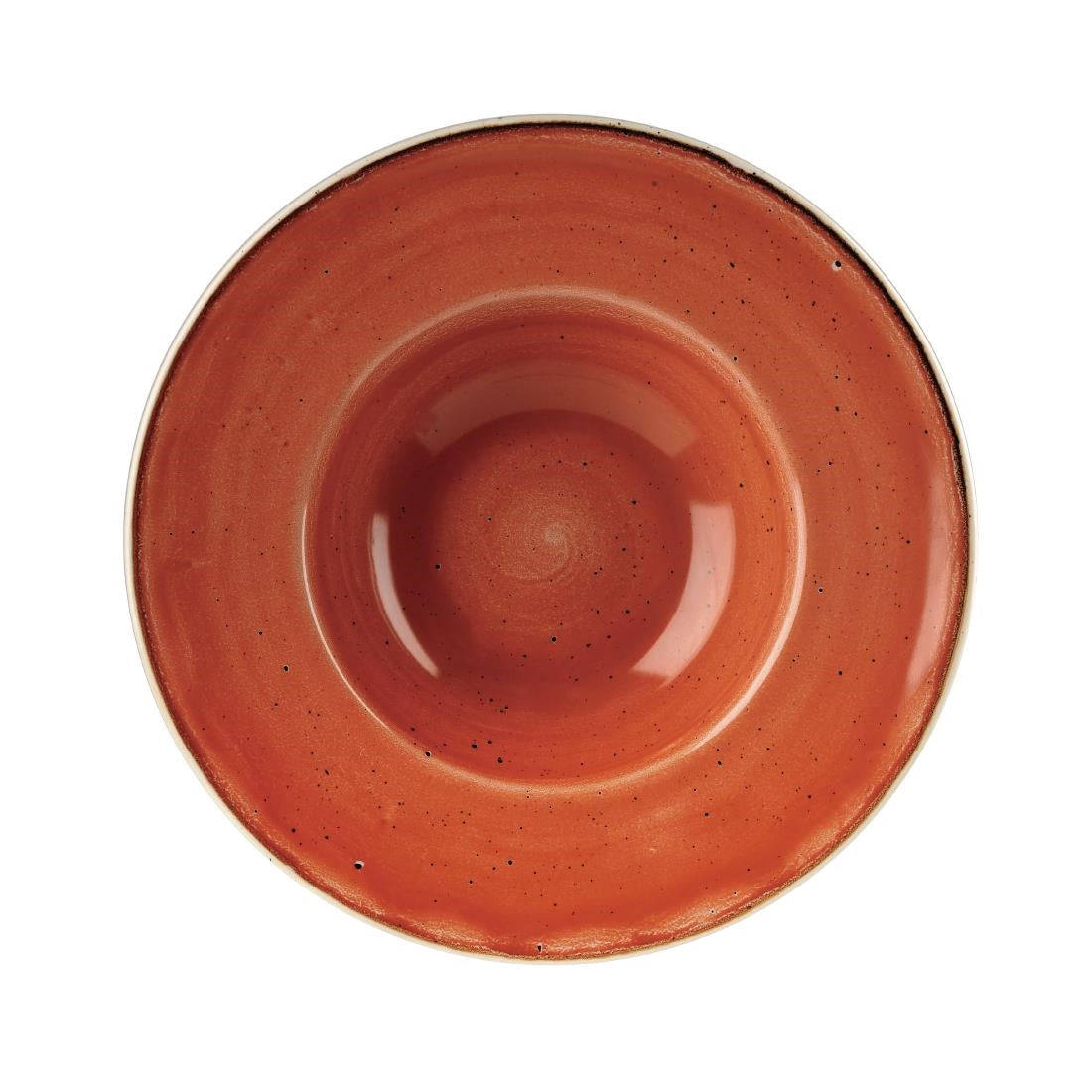 Bols à bord large Churchill Stonecast Spiced Orange 239mm (Lot de 12) — DF795