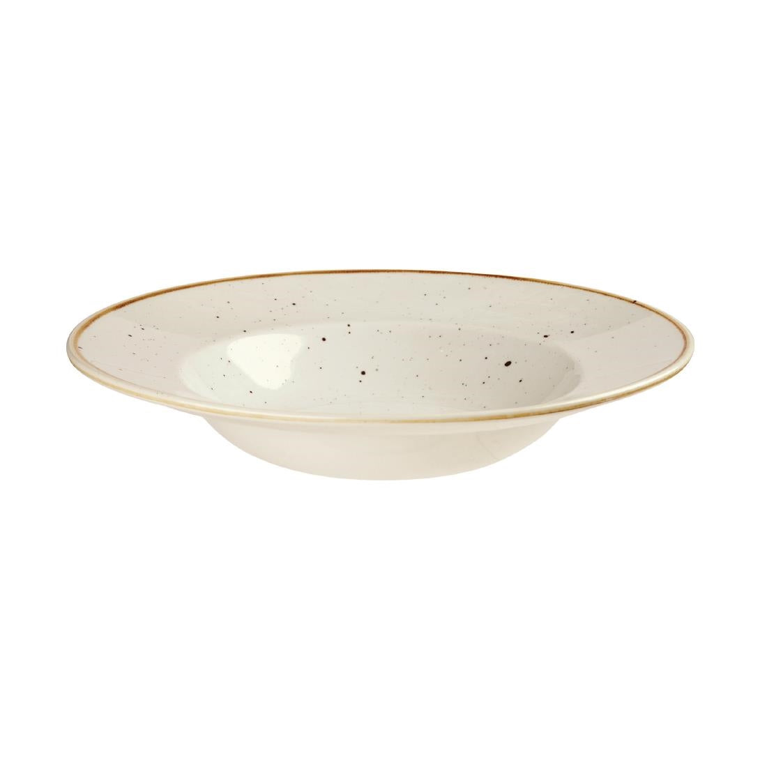 Bols à bord large Churchill Stonecast Barley White 240mm (Lot de 12) — DF799