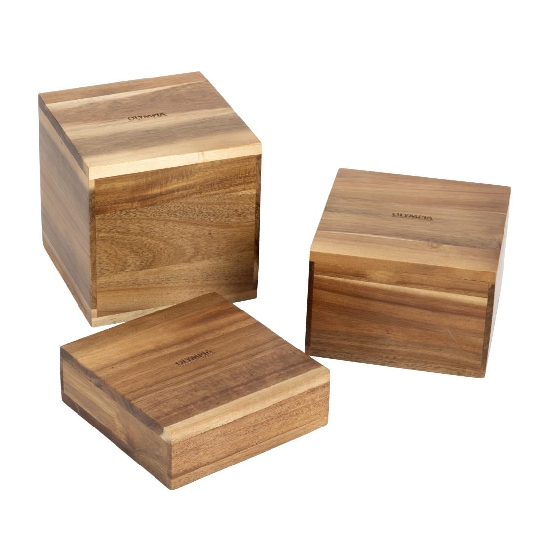 Réhausses en acacia Olympia 50/100/150(H)mm (lot de 3) — DF875