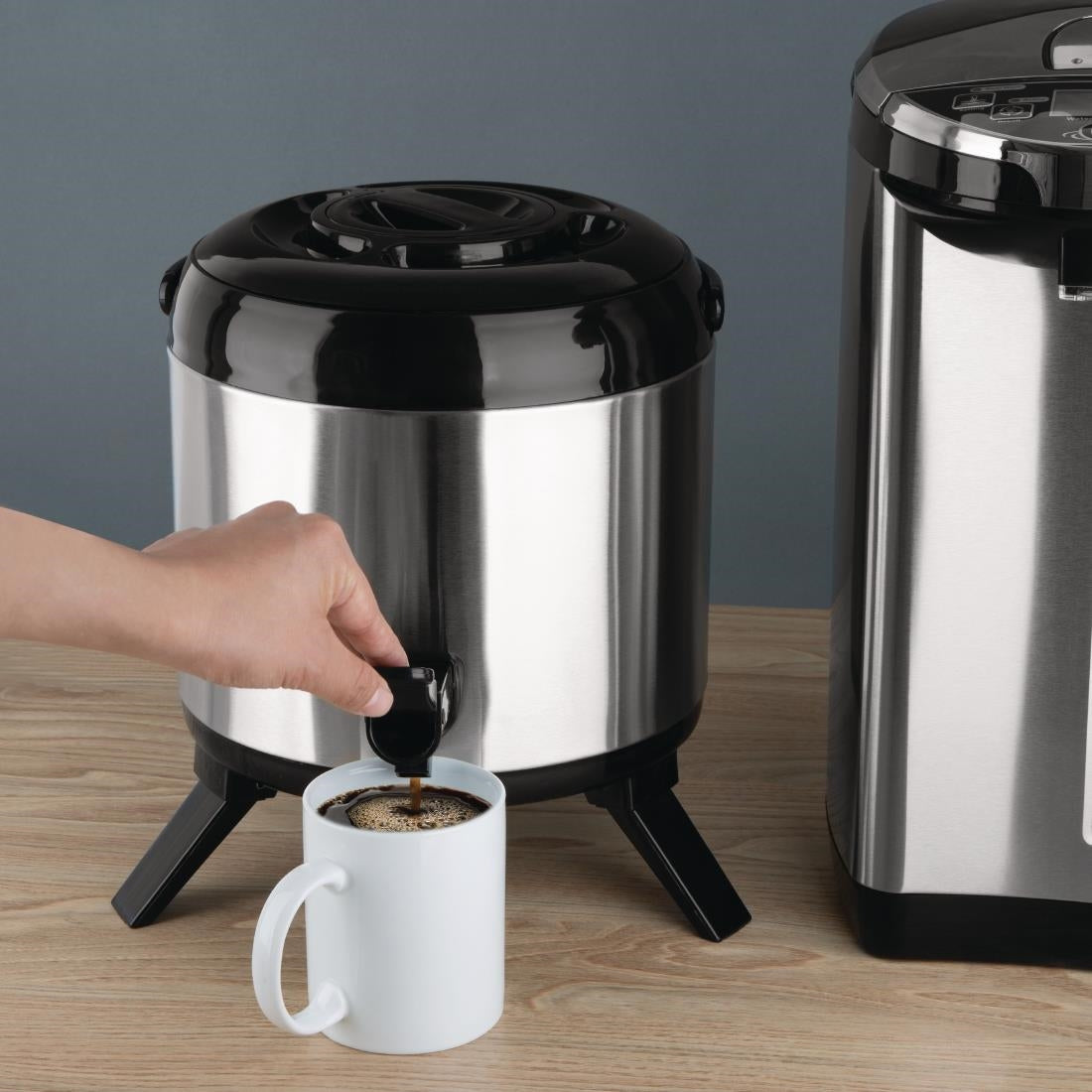 Distributeur de boissons en inox double paroi Olympia 6L — DH709
