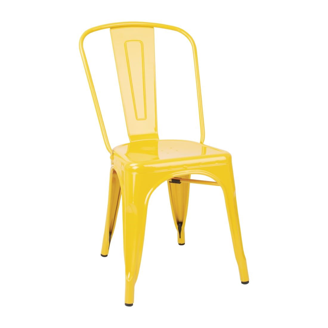 Chaises bistro en acier Bolero jaunes (lot de 4) — DK292