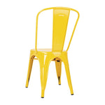 Chaises bistro en acier Bolero jaunes (lot de 4) — DK292