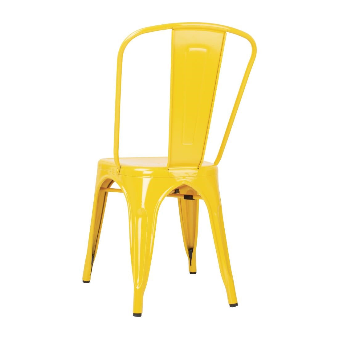 Chaises bistro en acier Bolero jaunes (lot de 4) — DK292
