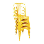 Chaises bistro en acier Bolero jaunes (lot de 4) — DK292
