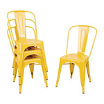 Chaises bistro en acier Bolero jaunes (lot de 4) — DK292