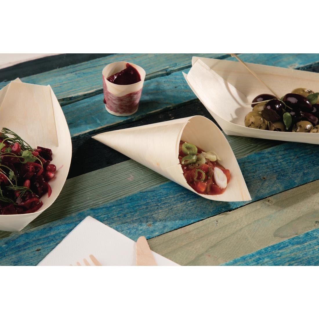 Cônes biodégradables en peuplier Fiesta Compostable 75x170mm (lot de 100) — DK389