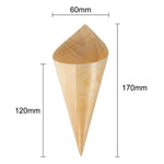 Cônes biodégradables en peuplier Fiesta Compostable 75x170mm (lot de 100) — DK389