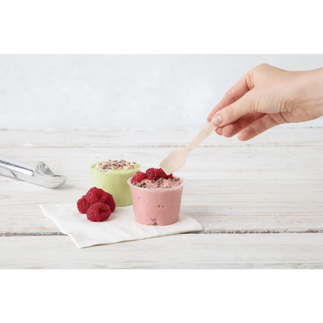 Cuillères à glace en bois Fiesta Compostable (lot de 100) — DK399