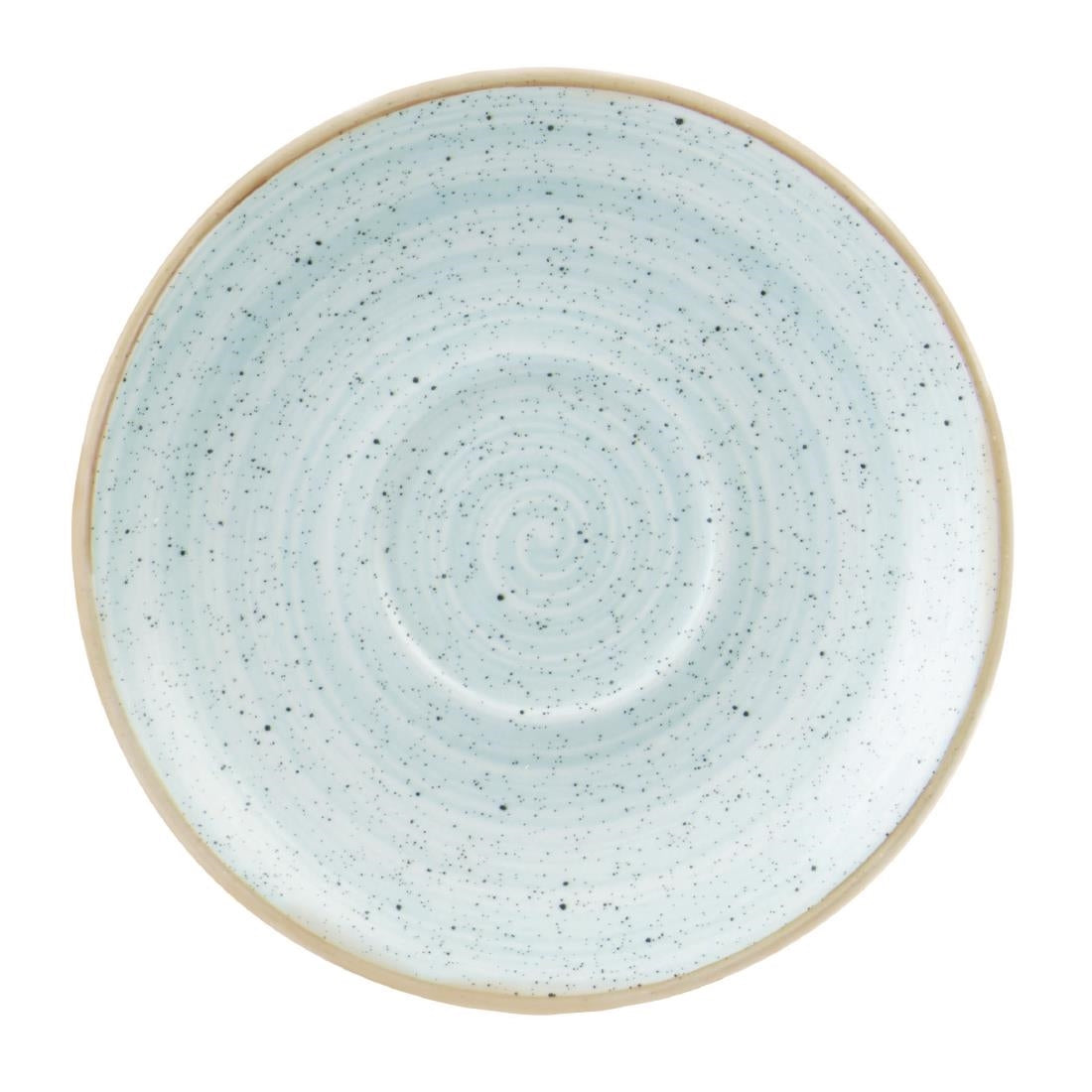 Soucoupes à cappuccino rondes Churchill Stonecast bleu pâle 185mm (lot de 12) — DK515