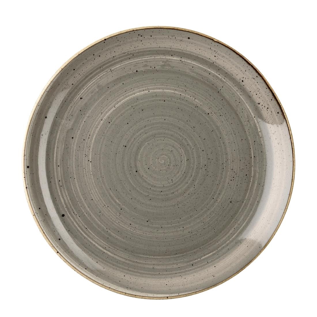 Assiettes rondes Churchill Stonecast Peppercorn Grey 260mm (Lot de 12) — DK553
