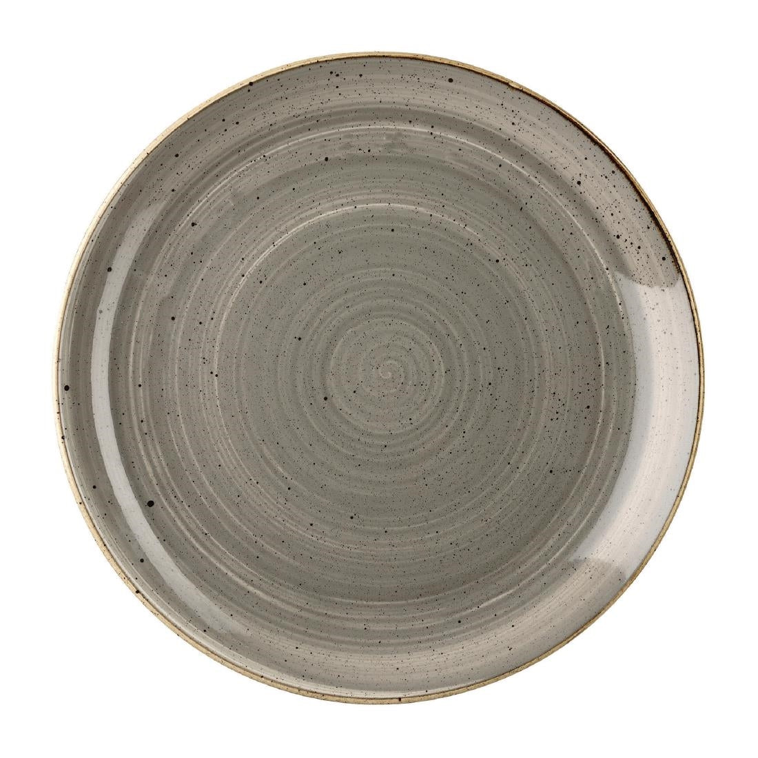 Assiettes rondes Churchill Stonecast Peppercorn Grey 165mm (Lot de 12) — DK555