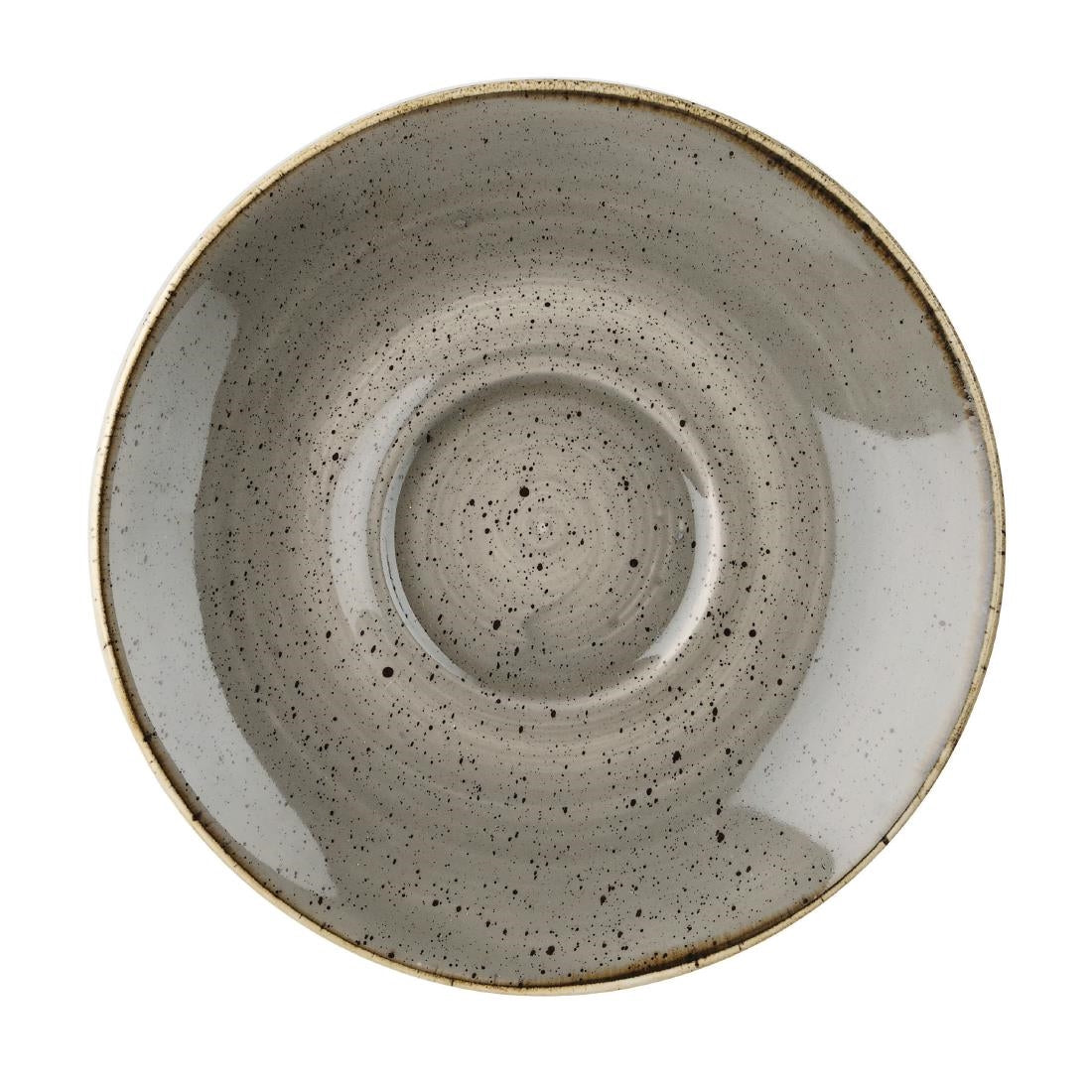 Soucoupes à cappuccino Churchill Stonecast Peppercorn Grey 185mm (Lot de 12) — DK567
