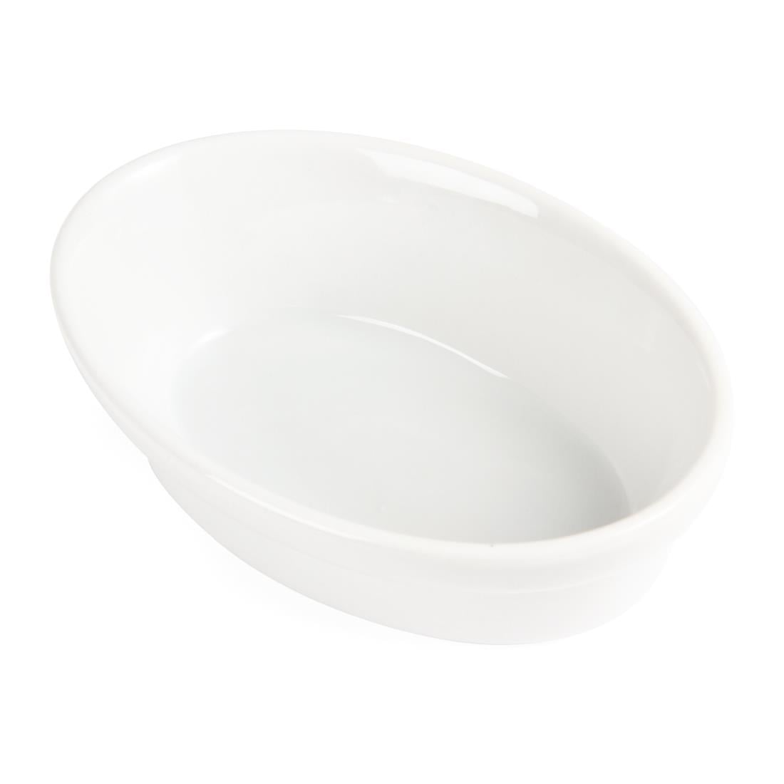 Plats à gratin ovales Olympia Whiteware 145 x 104mm (Lot de 6) — DK806