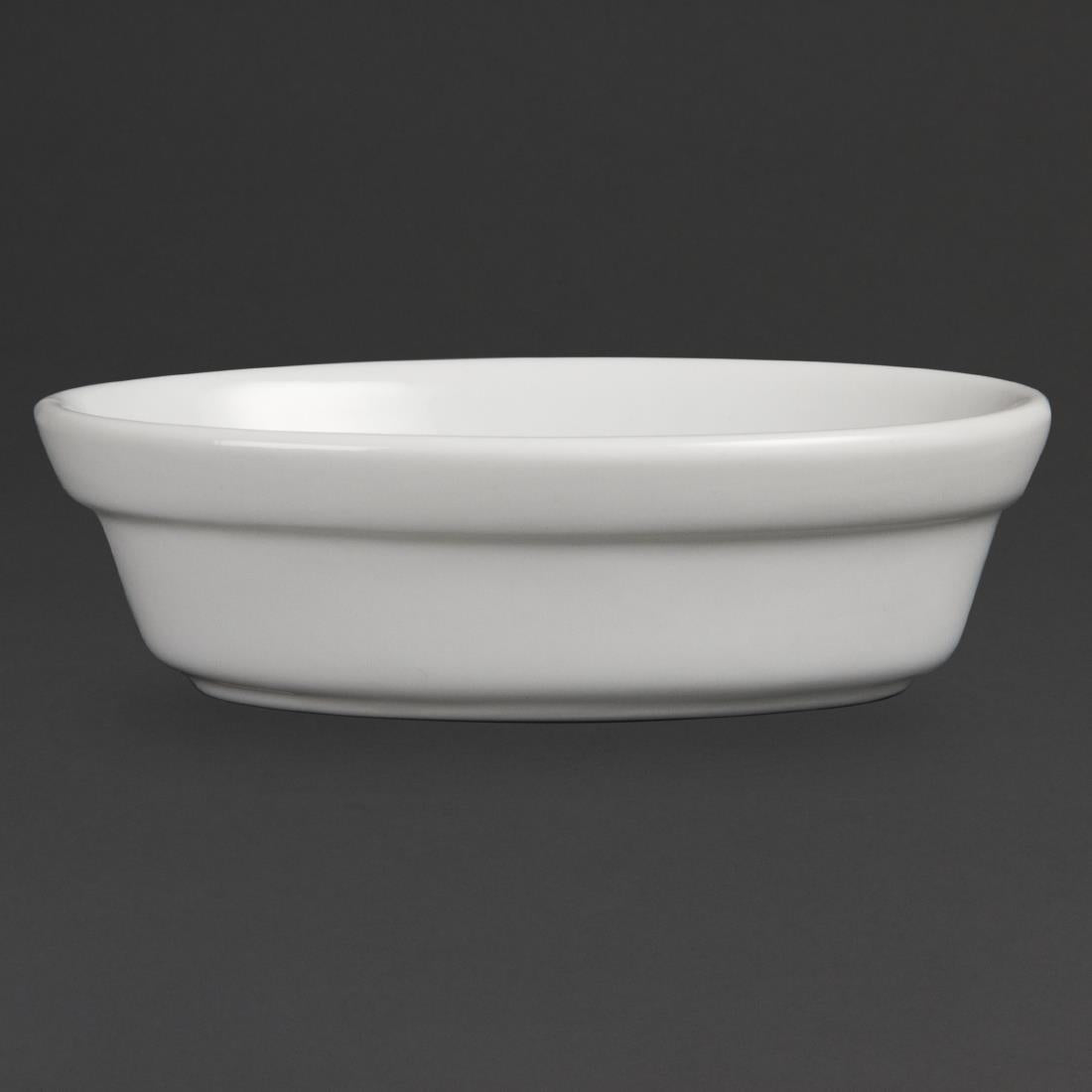 Plats à gratin ovales Olympia Whiteware 145 x 104mm (Lot de 6) — DK806