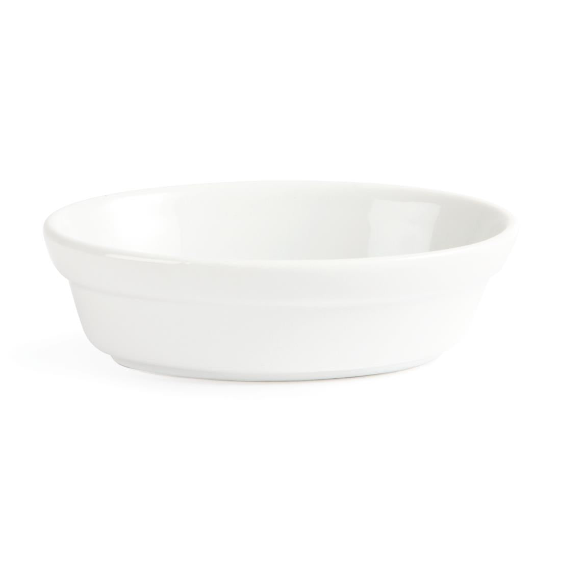 Plats à gratin ovales Olympia Whiteware 145 x 104mm (Lot de 6) — DK806