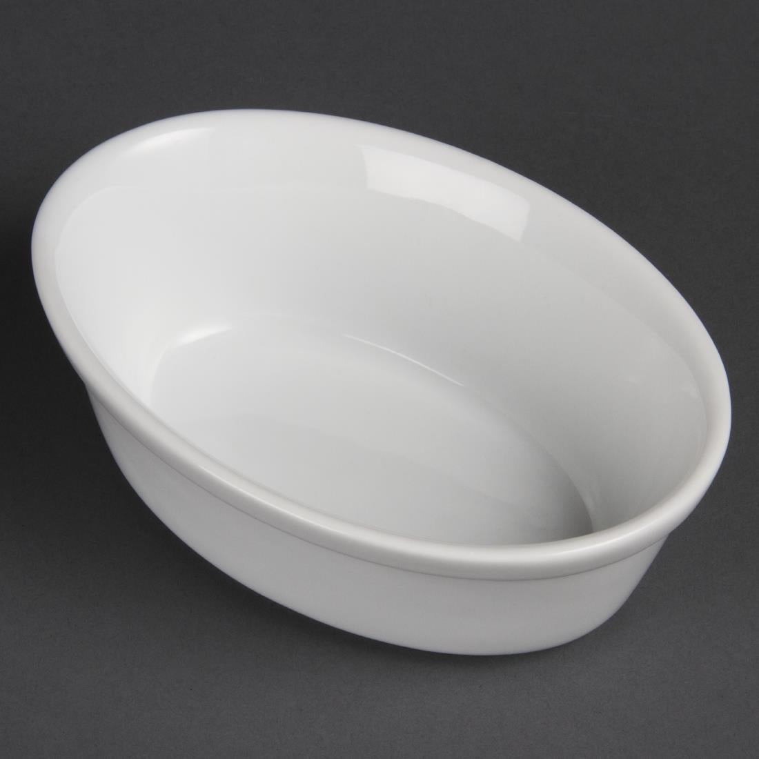 Plats à gratin ovales Olympia Whiteware 161 x 116mm (Lot de 6) — DK807