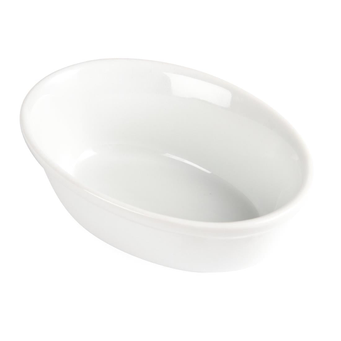 Plats à gratin ovales Olympia Whiteware 161 x 116mm (Lot de 6) — DK807