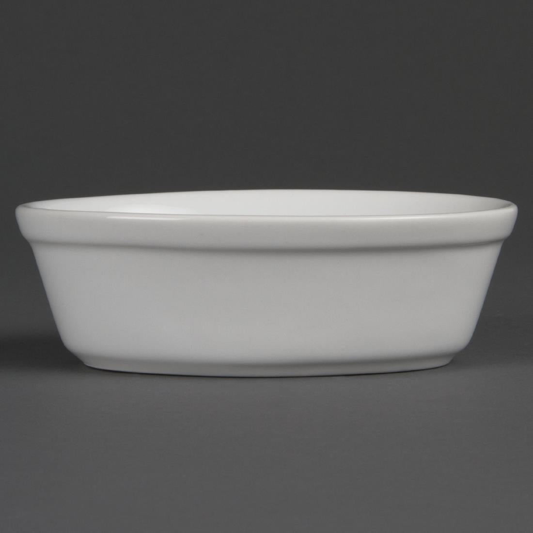 Plats à gratin ovales Olympia Whiteware 161 x 116mm (Lot de 6) — DK807
