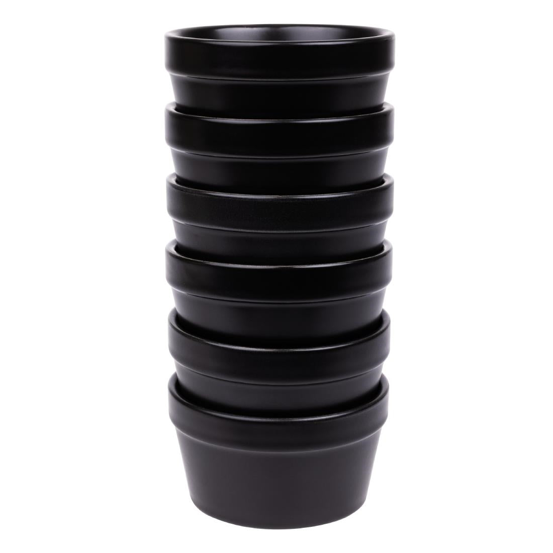 Ramequins noirs Olympia Mediterranean 95mm (lot de 6) — DK831