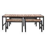 Table basse en acier et acacia Bolero 1 200x800mm — DK903