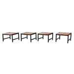 Tabourets de bar bas en acier et acacia Bolero (lot de 4) — DK904