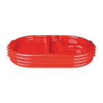 Petits plateaux repas à compartiments en polypropylène Olympia Kristallon rouges 321mm (lot de 10) — DL126