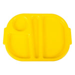 Petits plateaux repas à compartiments en polypropylène Olympia Kristallon jaunes 321mm (lot de 10) — DL127