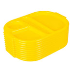 Petits plateaux repas à compartiments en polypropylène Olympia Kristallon jaunes 321mm (lot de 10) — DL127