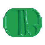 Petits plateaux repas à compartiments en polypropylène Olympia Kristallon verts 321mm (lot de 10) — DL128