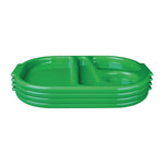 Petits plateaux repas à compartiments en polypropylène Olympia Kristallon verts 321mm (lot de 10) — DL128