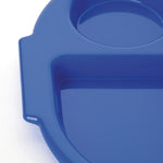 Grands plateaux repas à compartiments en polypropylène Olympia Kristallon bleus 375mm (lot de 10) — U038
