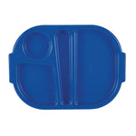 Petits plateaux repas à compartiments en polypropylène Olympia Kristallon bleus 321mm (lot de 10) — DL129