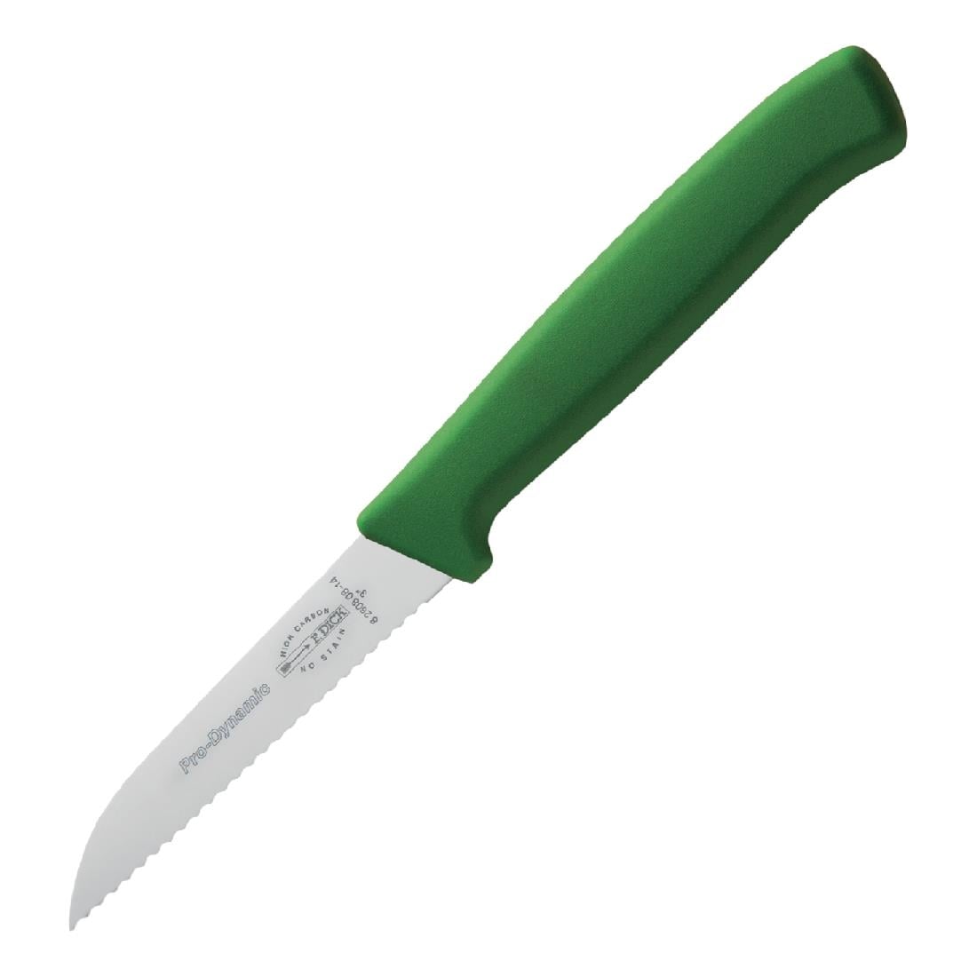 Couteau d'office denté Dick Pro-Dynamic HACCP vert 8cm — DL364