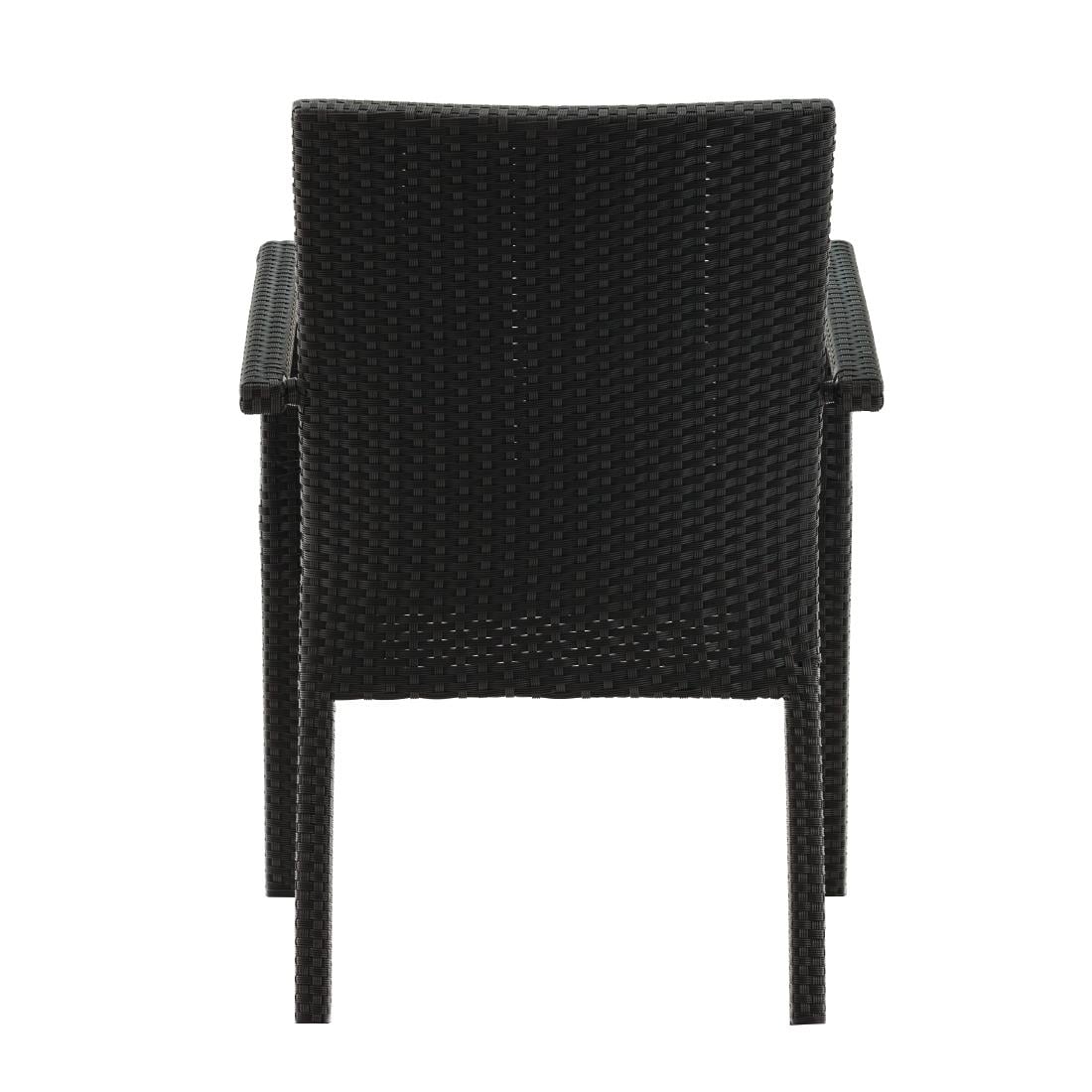Fauteuils en rotin PE Bolero anthracite (lot de 4) — DL477