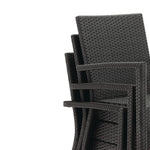Fauteuils en rotin PE Bolero anthracite (lot de 4) — DL477