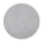 Plateau de table extérieur rond en verre trempé Bolero effet pierre gris clair bord blanc 580 mm — DL485