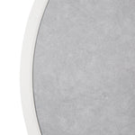 Plateau de table extérieur rond en verre trempé Bolero effet pierre gris clair bord blanc 580 mm — DL485