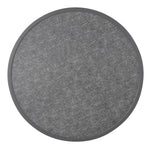 Plateau de table extérieur rond en verre trempé Bolero noir brossé bord gris 580mm — DL489