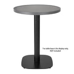 Plateau de table extérieur rond en verre trempé Bolero noir brossé bord gris 580mm — DL489