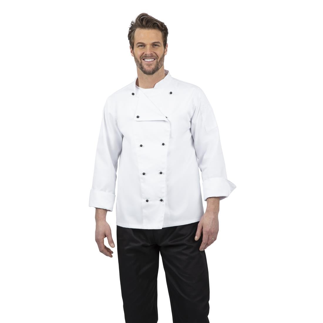 Veste de cuisine mixte Whites Chicago manches longues blanche M — DL710-M