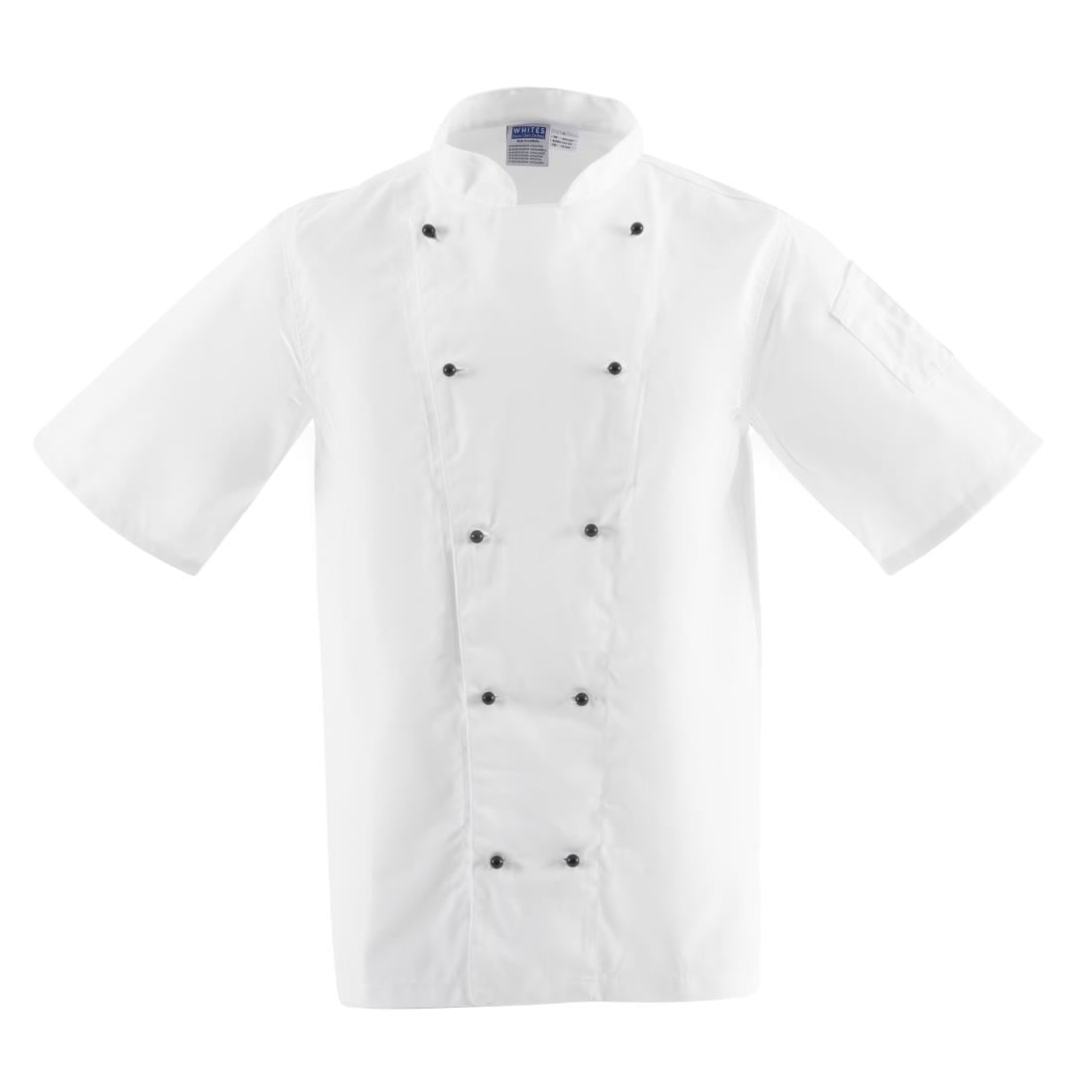 Veste de cuisine mixte Whites Chicago manches courtes blanche S — DL711-S