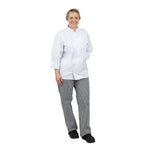 Pantalon de cuisinier mixte Whites Vegas petits carreaux noir et blanc L — DL712-L