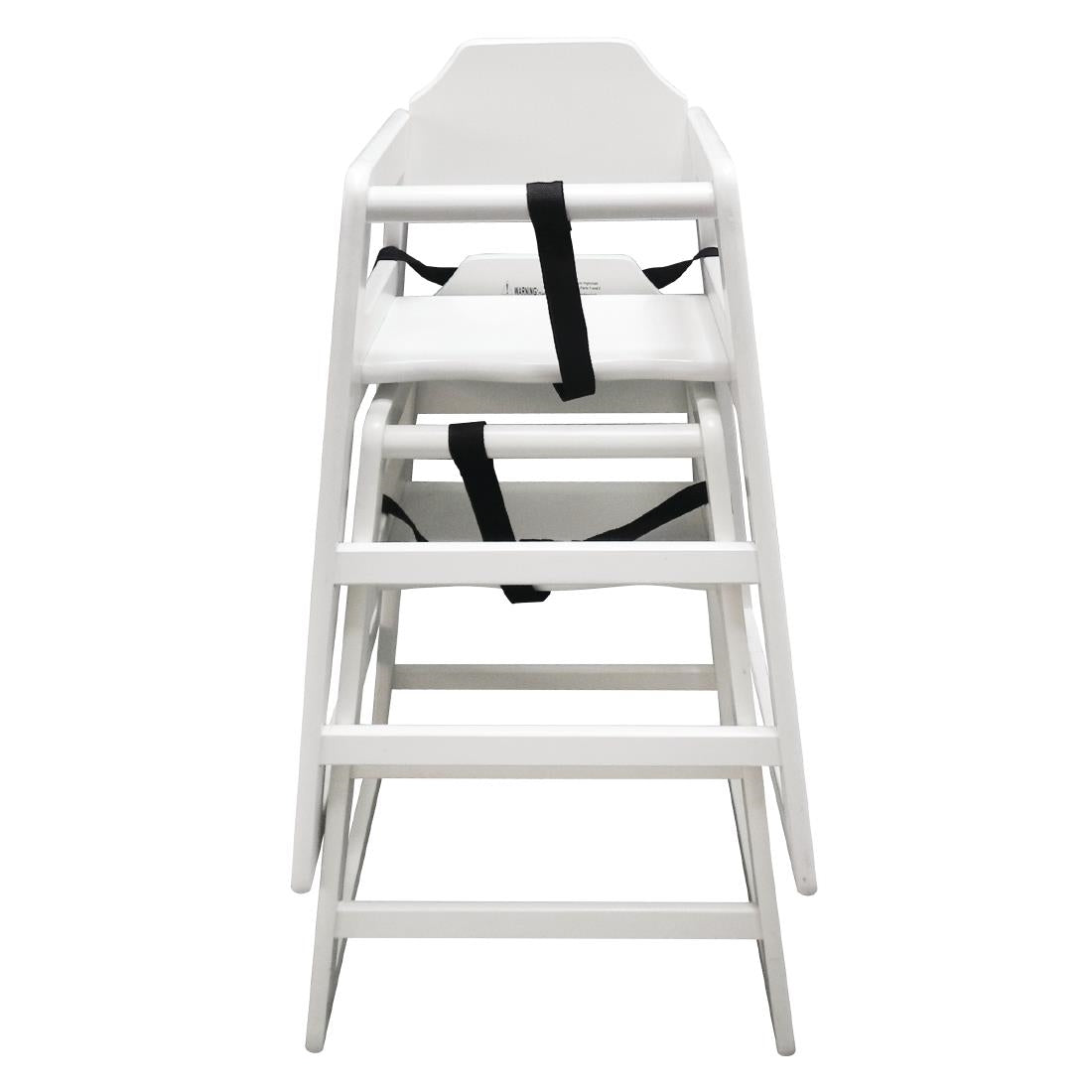 Chaise haute en bois blanche Bolero — DL833