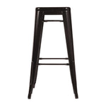 Tabourets hauts en acier galvanisé Bolero Bistro noirs (lot de 4) — DL881