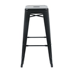 Tabourets hauts en acier galvanisé Bolero Bistro noirs (lot de 4) — DL881