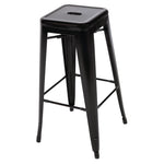 Tabourets hauts en acier galvanisé Bolero Bistro noirs (lot de 4) — DL881