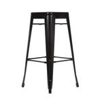 Tabourets hauts en acier galvanisé Bolero Bistro noirs (lot de 4) — DL881