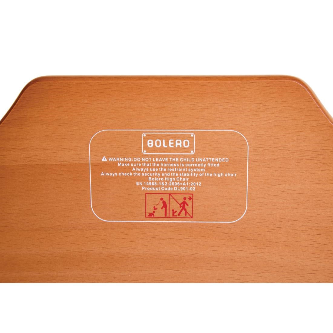 Chaise haute en bois Bolero finition bois foncé — DL901