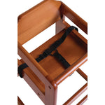 Chaise haute en bois Bolero finition bois foncé — DL901