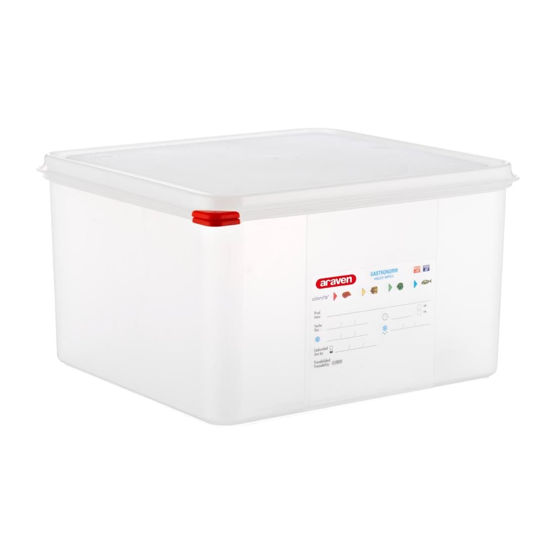 Boîtes alimentaires en polypropylène GN 2/3 Araven 19L (lot de 4) — DL983